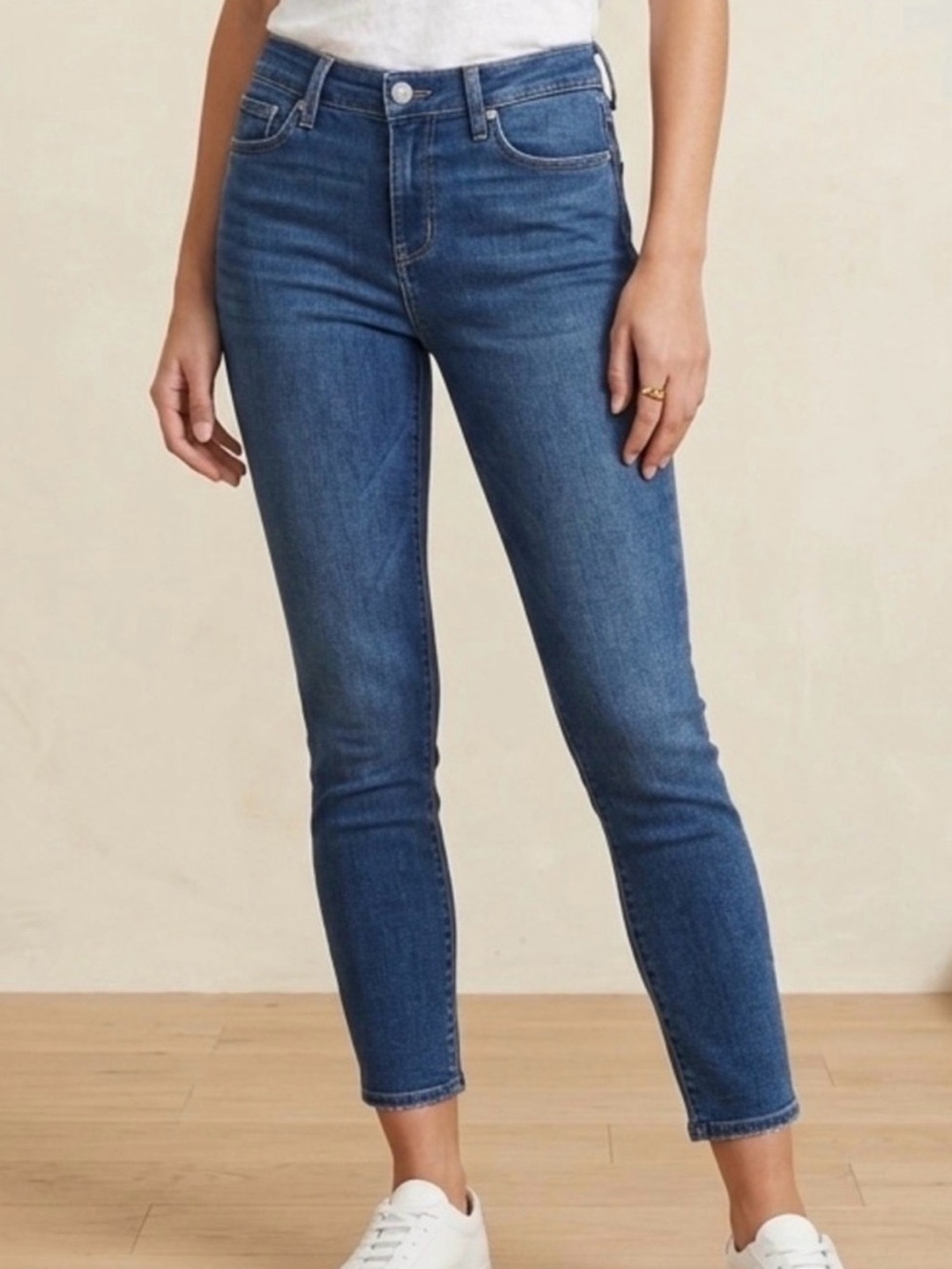 PAIGE VERDUGO CROP Dark Denim W27 Premium $255 Retail